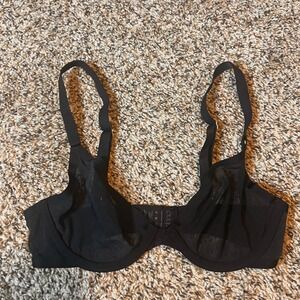 CUUP The Plunge Bra Sheer Unlined Everyday‎ Comfort Lingerie Black 30C